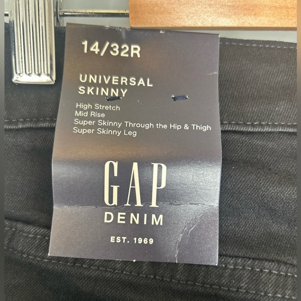 Gap Women’s Black Denim Universal Skinny Jeans Size 14/32R New With Tags - Picture 3 of 12